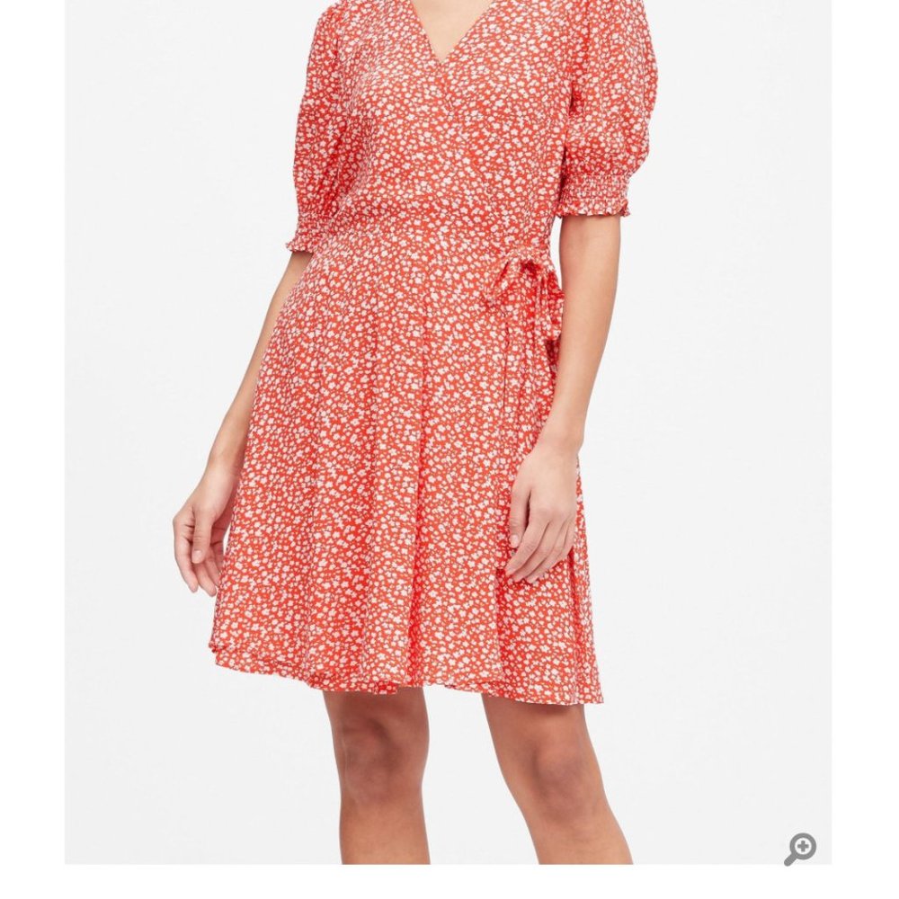 NWOT Print Wrap Mini Dress from Banana Republic